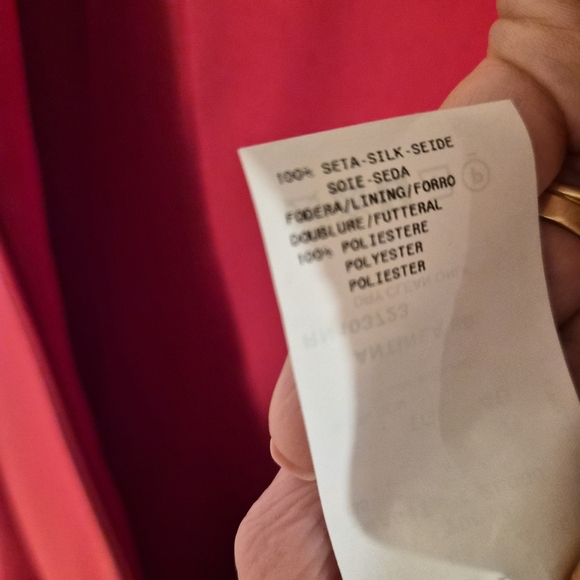 Armani Collezioni Silk Red Ruched Sleeveless Dress Sz 4 - Picture 9 of 9